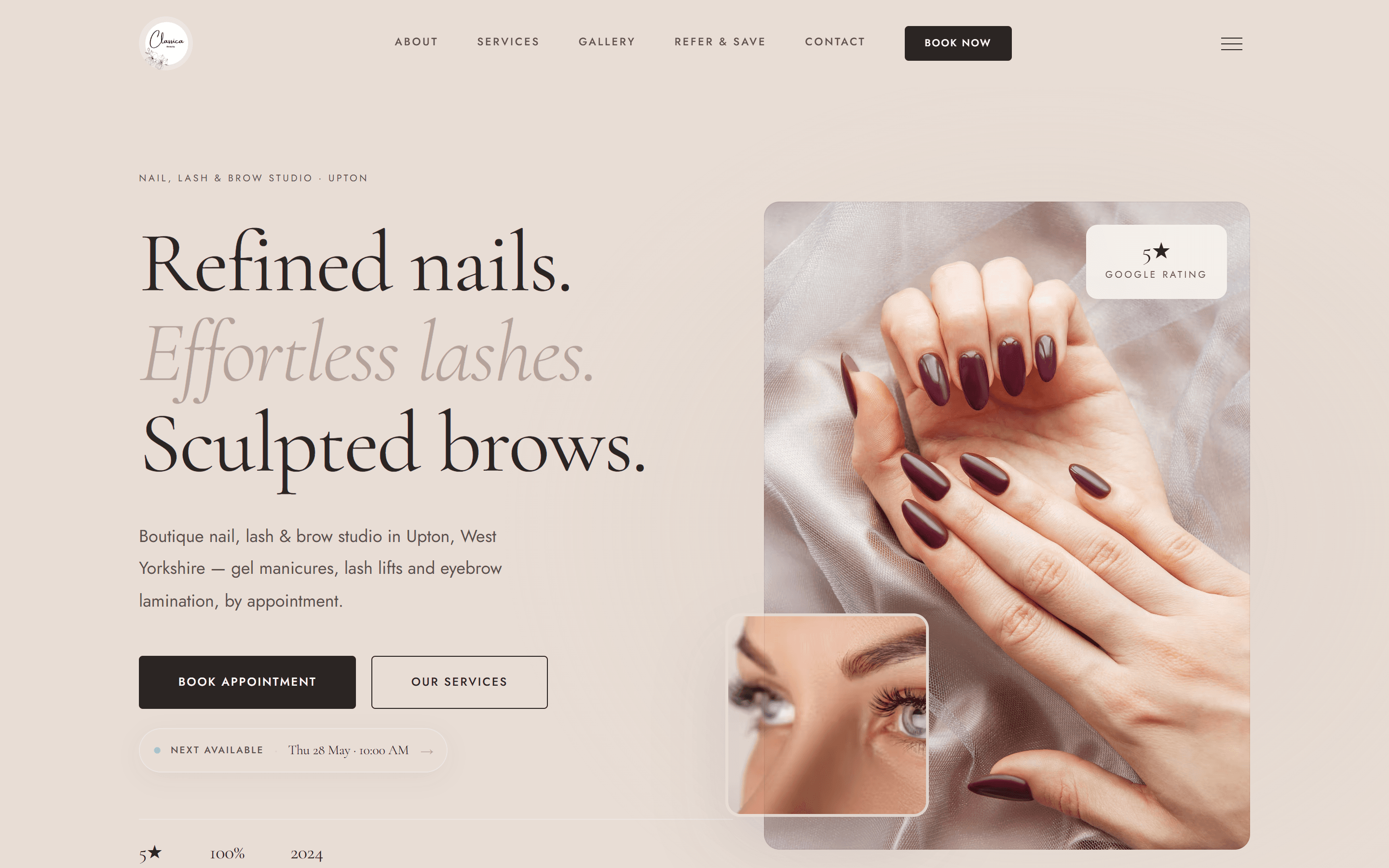 Classica Beauty website