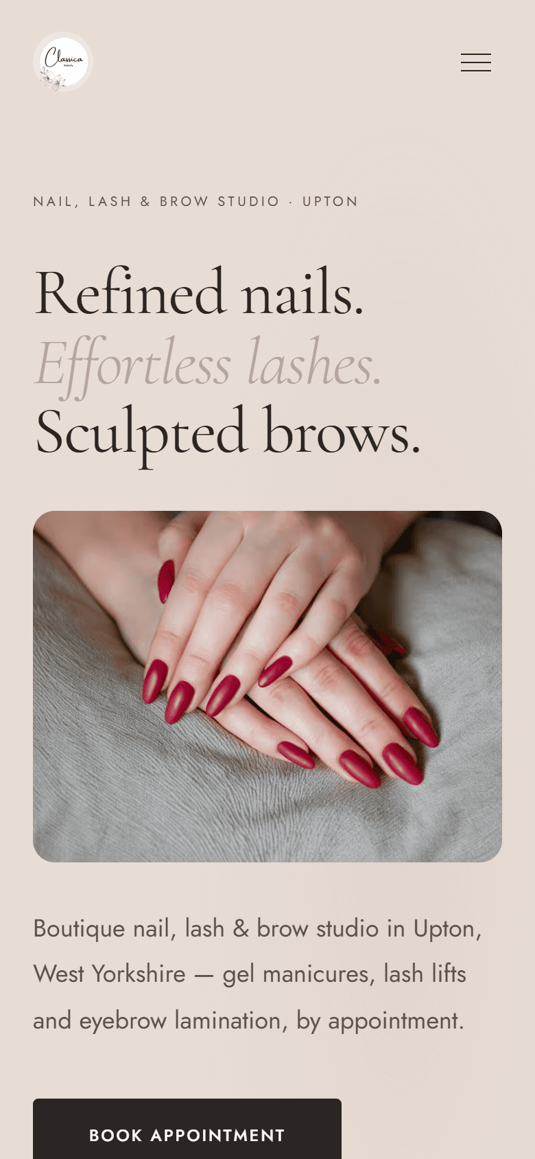 Classica Beauty — mobile view