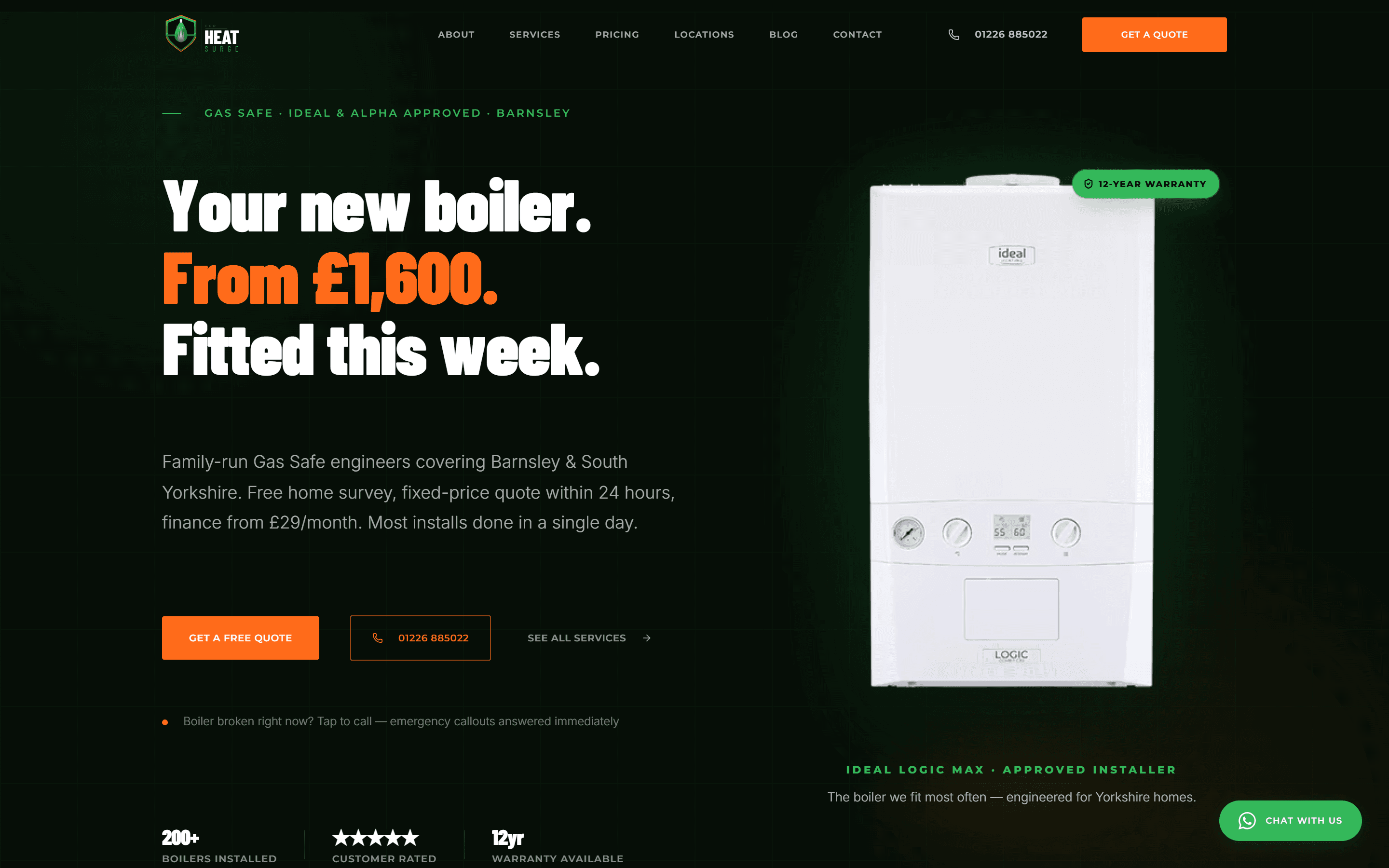 Eco Heat Surge website