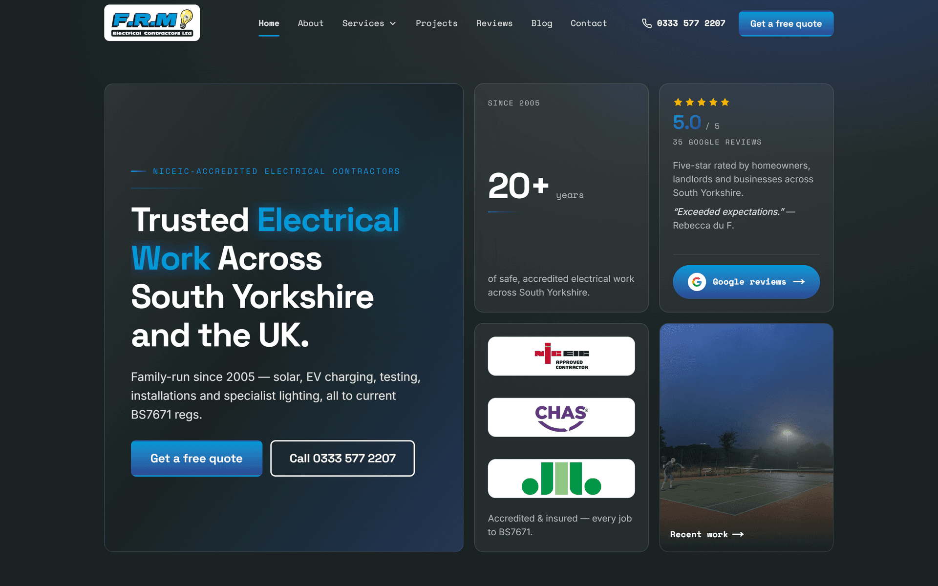 FRM Electrical website