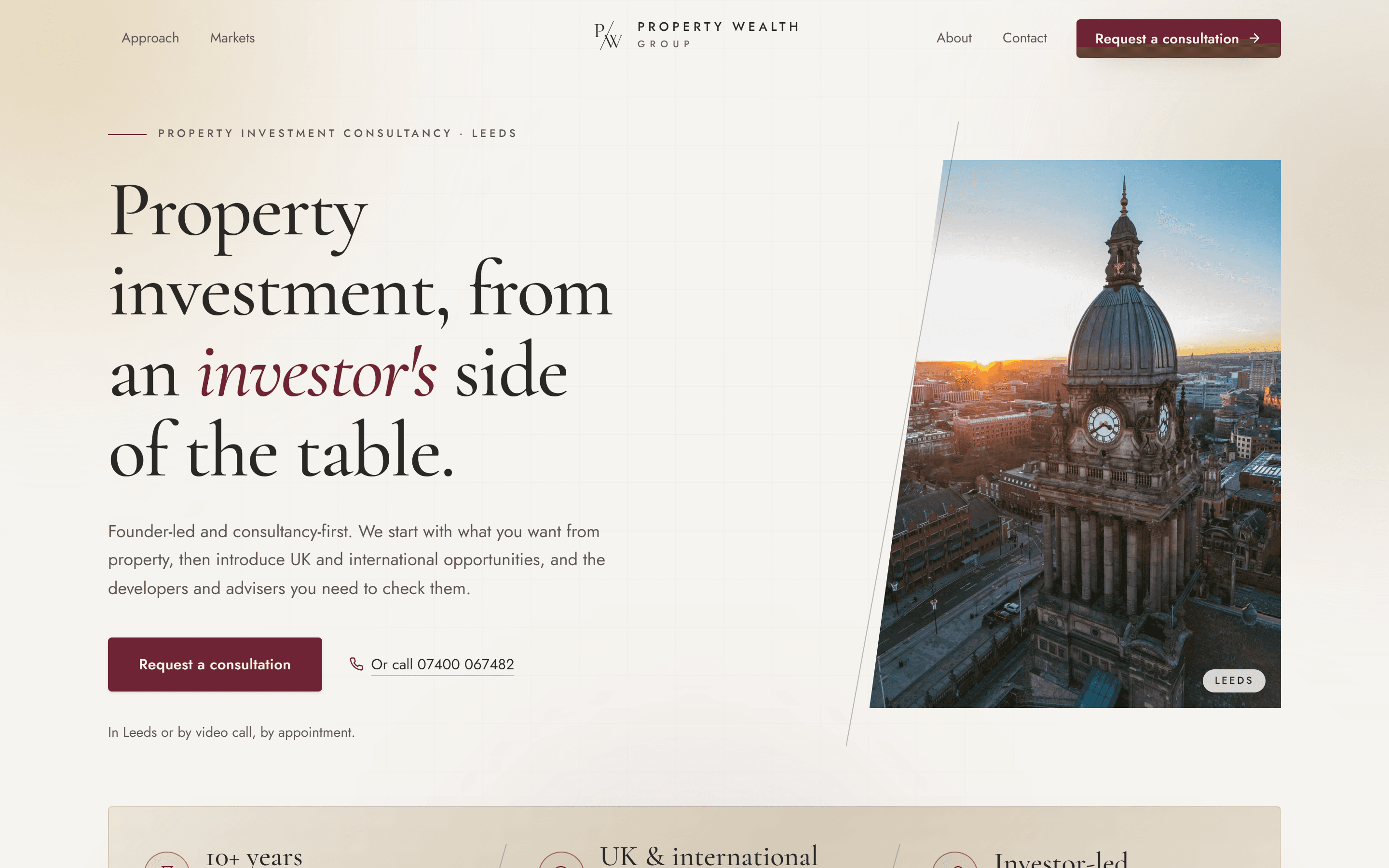 Property Wealth Group, desktop view