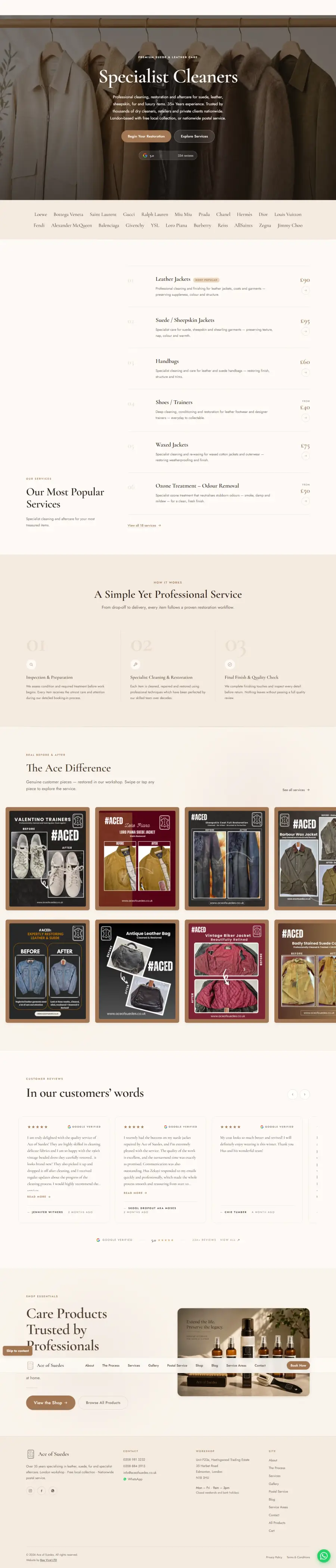 Ace of Suedes website