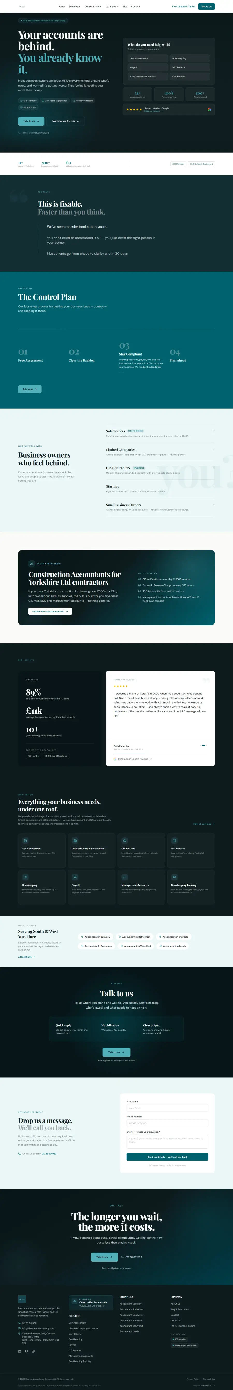 Dearne Accountancy website