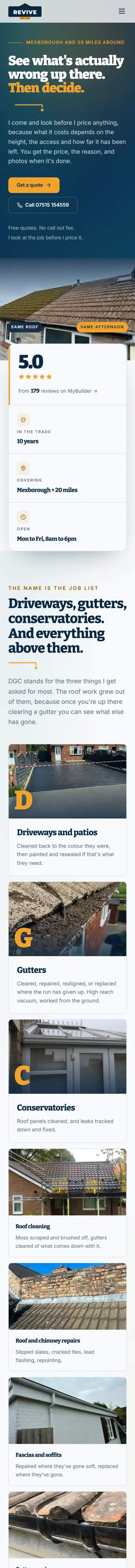Revive DGC website on a phone